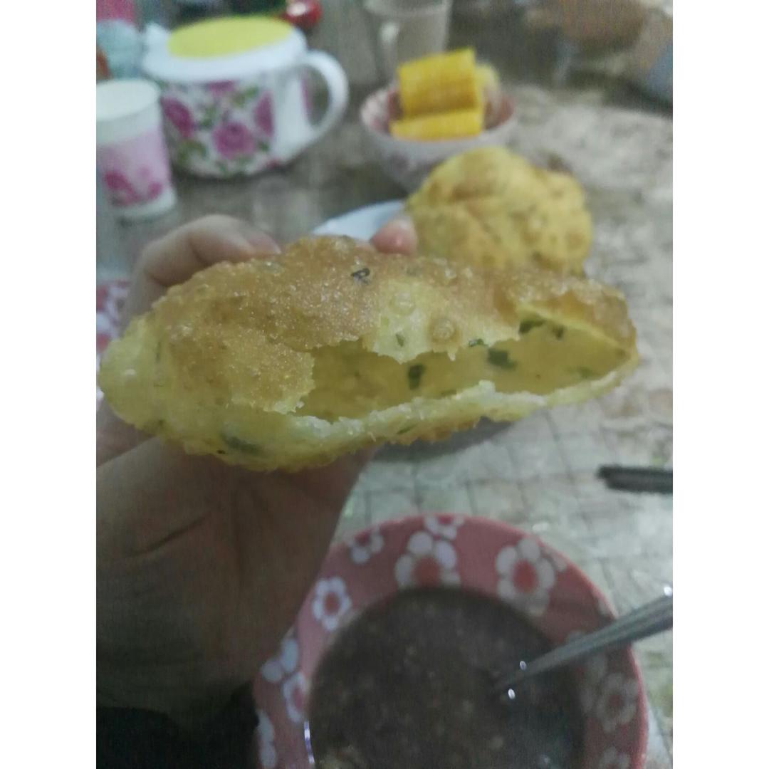 空心气球葱油饼