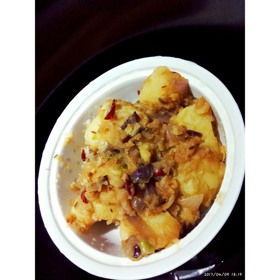 孜然香辣煎小土豆