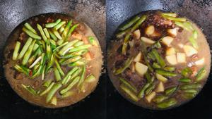 四季豆土豆烧五花肉的做法 步骤4