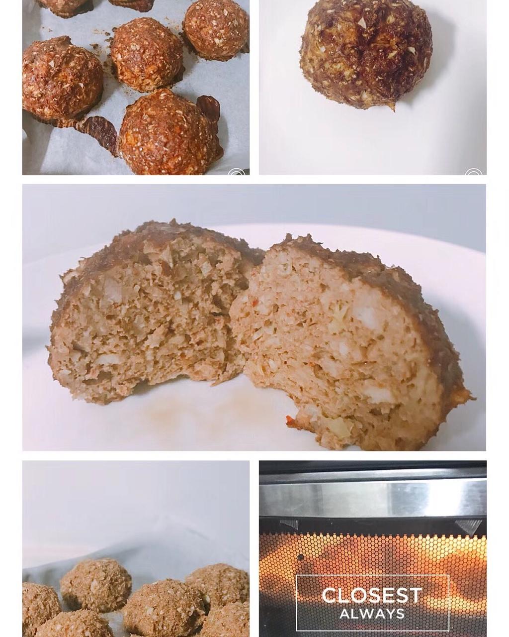 软绵绵的鸡肉豆腐丸（无油）
