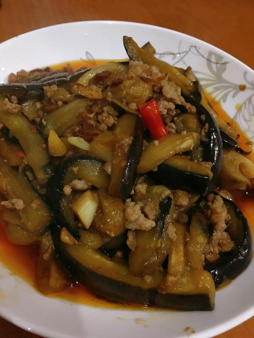 红烧肉沫茄子