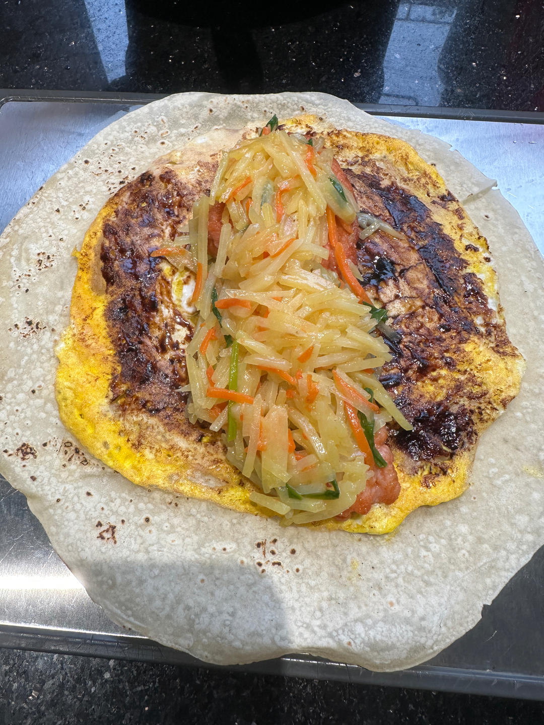 三分钟就可以做好孩子的早餐（手抓饼）