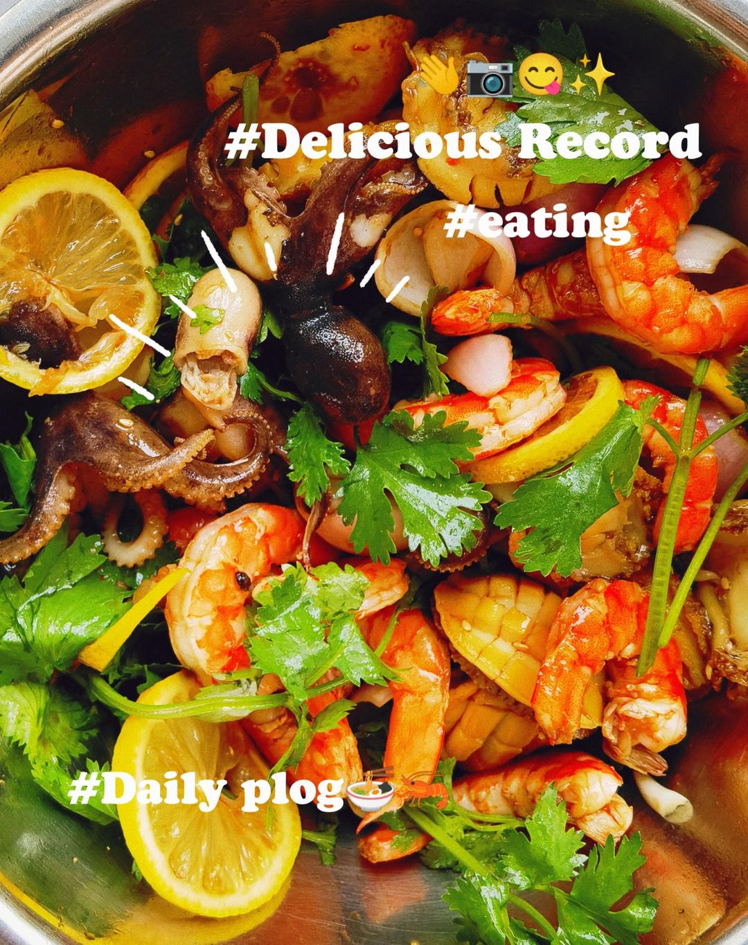 鲜嫩爽口，低脂低卡的酸辣柠檬虾，爆好吃