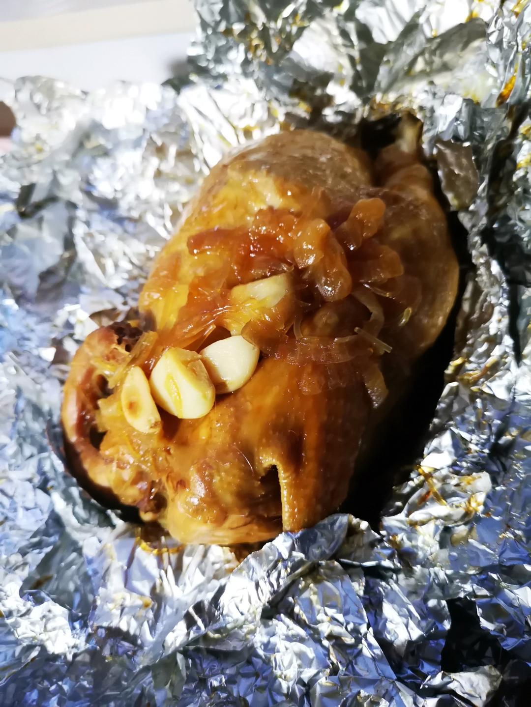 潮汕地区——窑鸡（鸡肚子里有粉丝）烤箱版