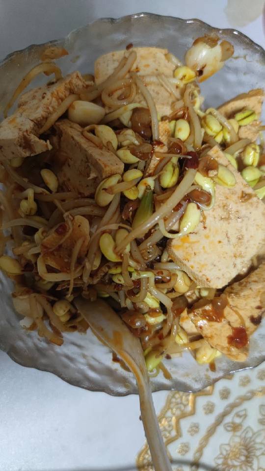 豆瓣豆芽炒豆腐