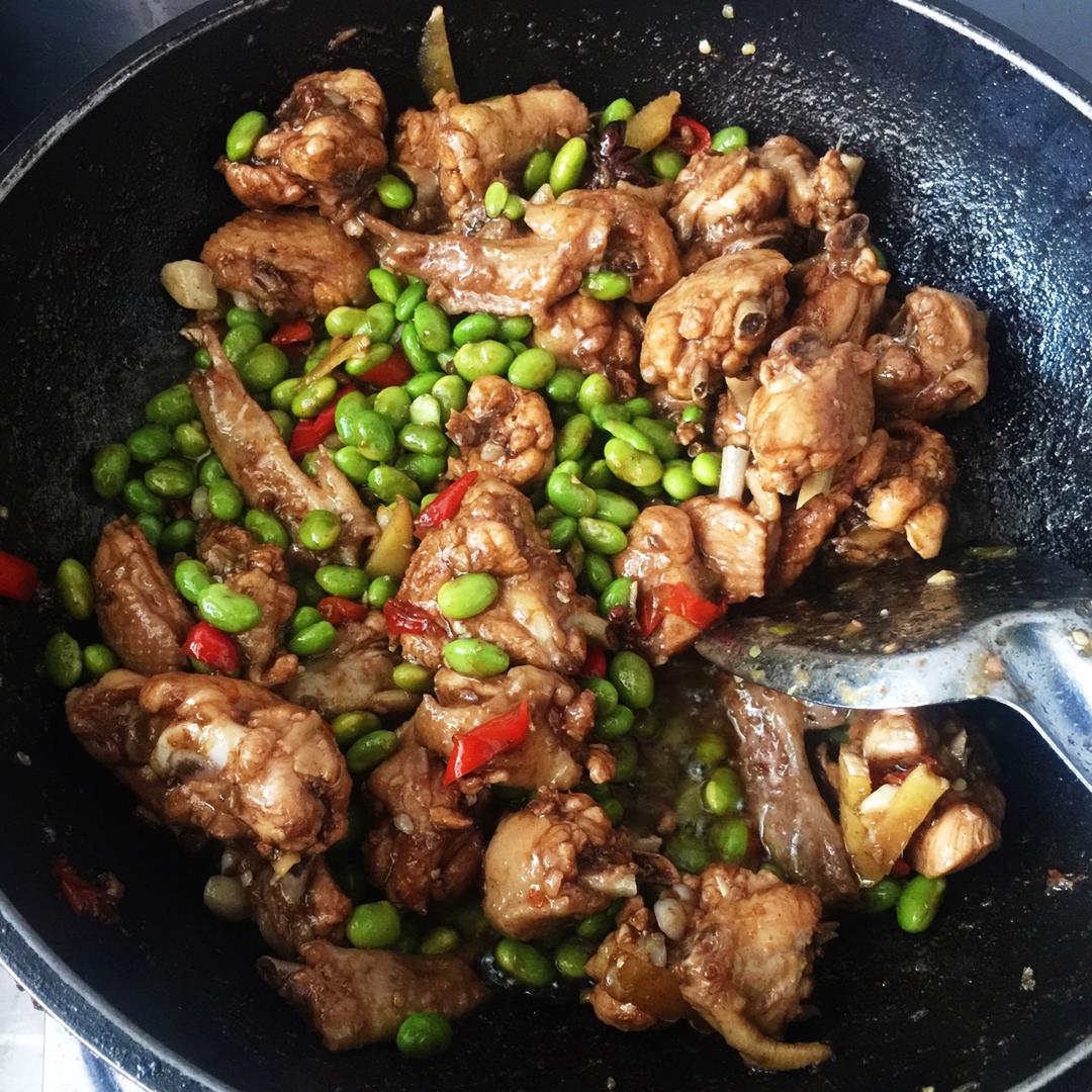 毛豆烧鸡