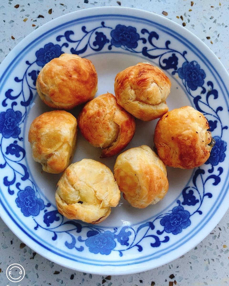 小婷食光🔆汤圆新吃法.蛋挞皮烤元宵