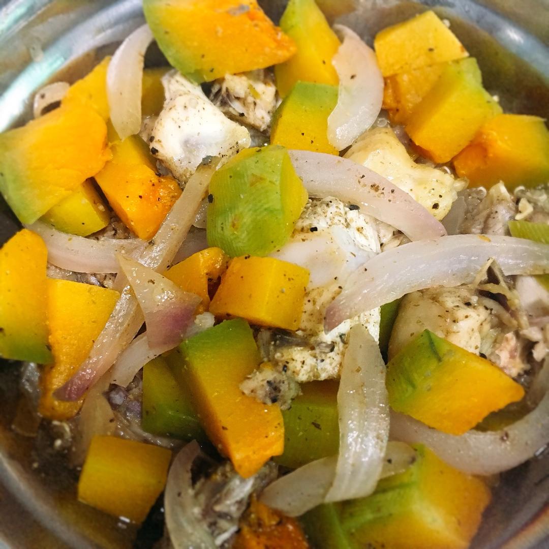 【健康三餐】孜然南瓜蒸鸡胸