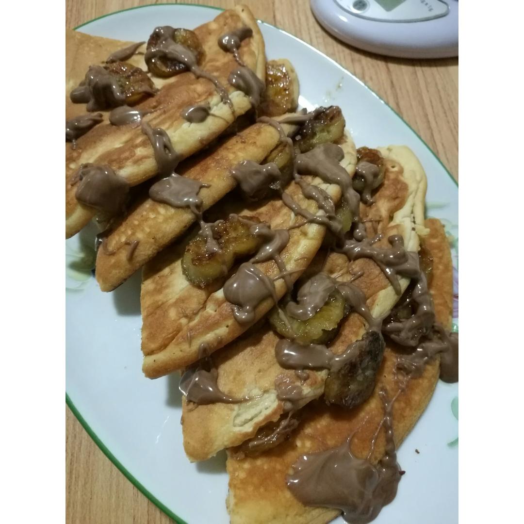 巧克力香蕉小松饼-pancake