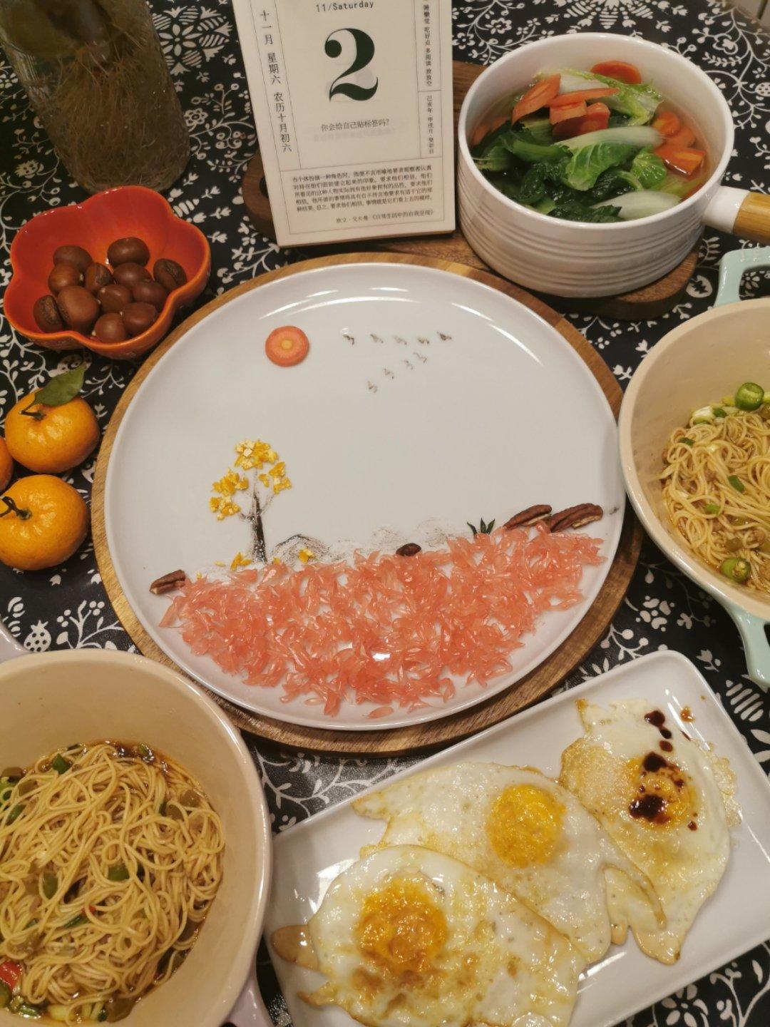雯宝家的果蔬餐盘画