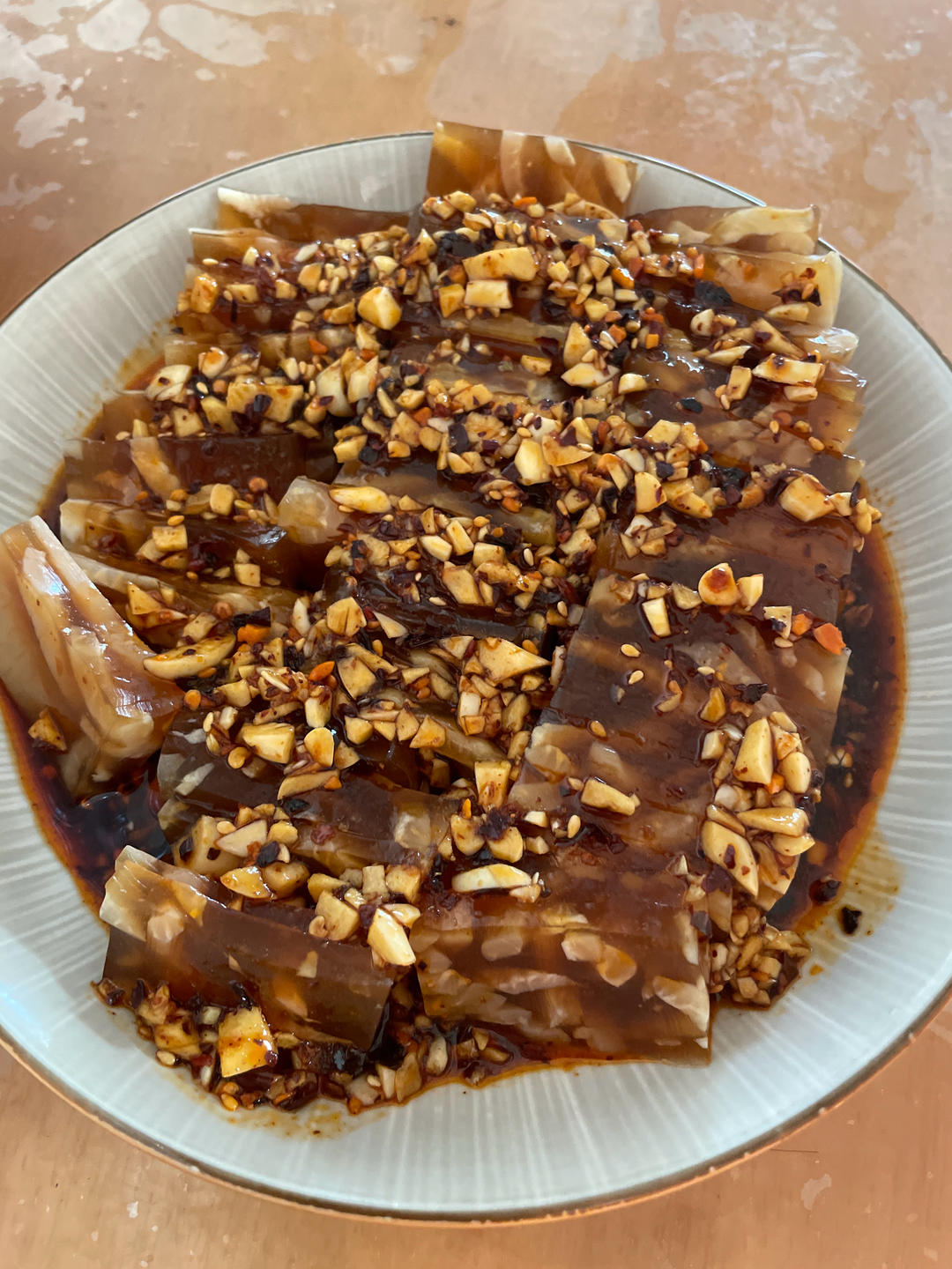 🔥凉拌猪皮冻❗️满满胶原蛋白常吃胜过你天天敷面膜