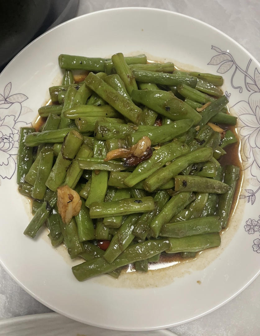 不油炸，素炒四季豆