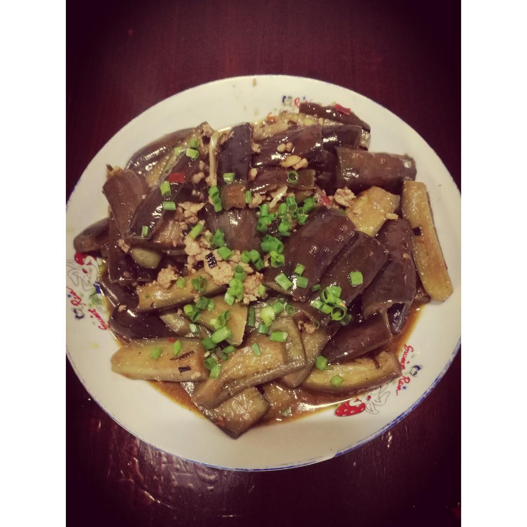 红烧肉沫茄子