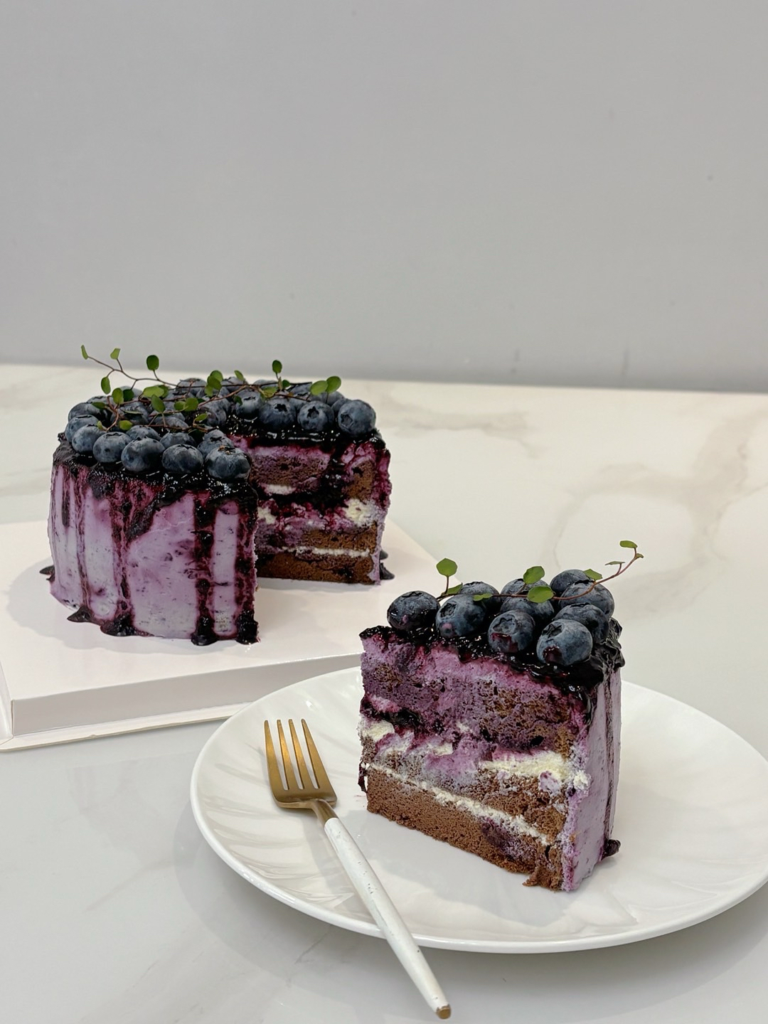 蓝莓可可蛋糕🫐