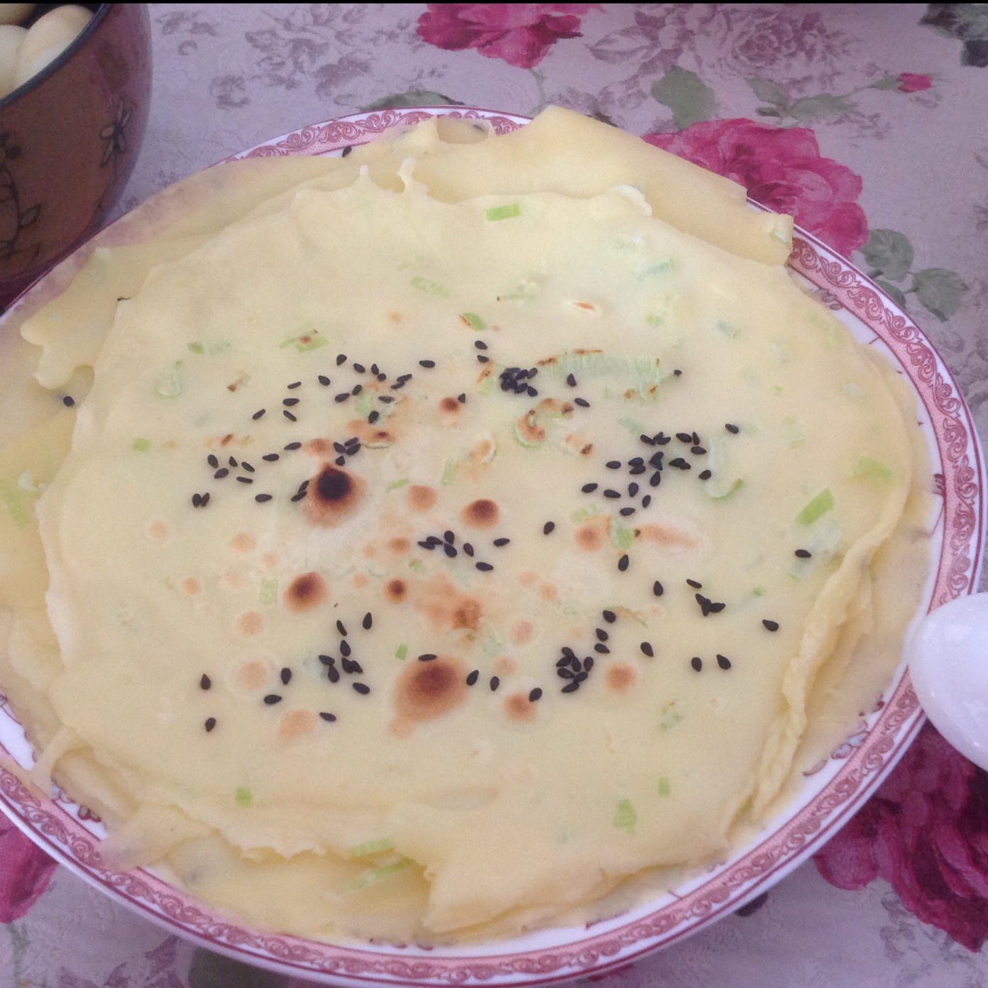 黑芝麻鸡蛋饼