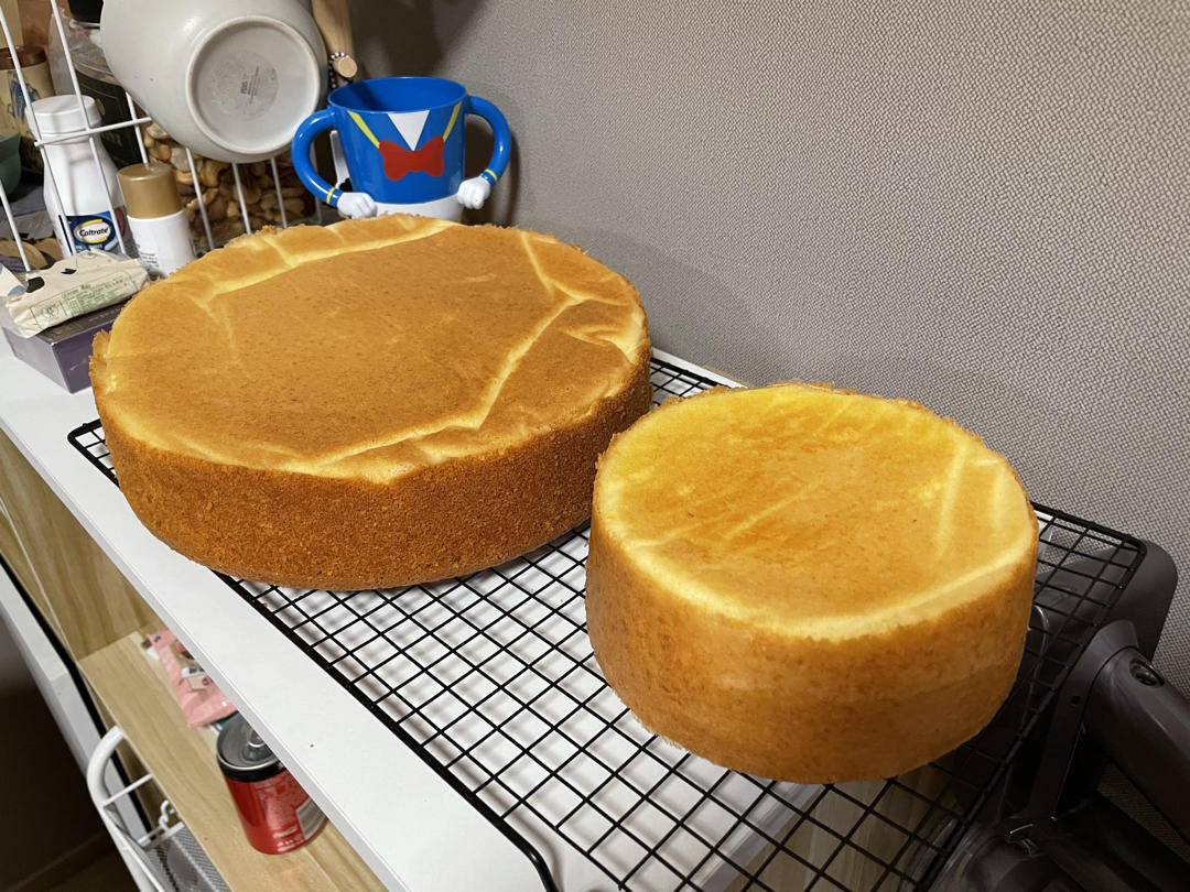 裱花必备，全蛋海绵蛋糕胚，6寸加高圆模