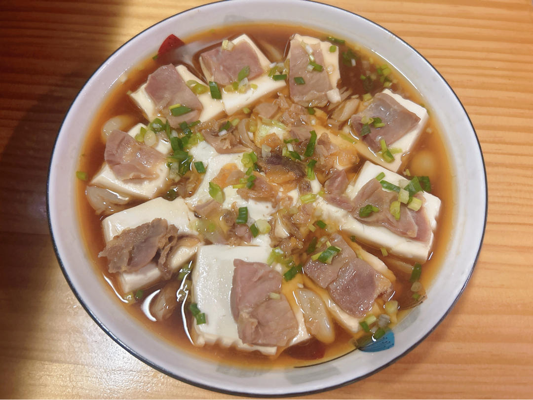 火腿蒸豆腐
