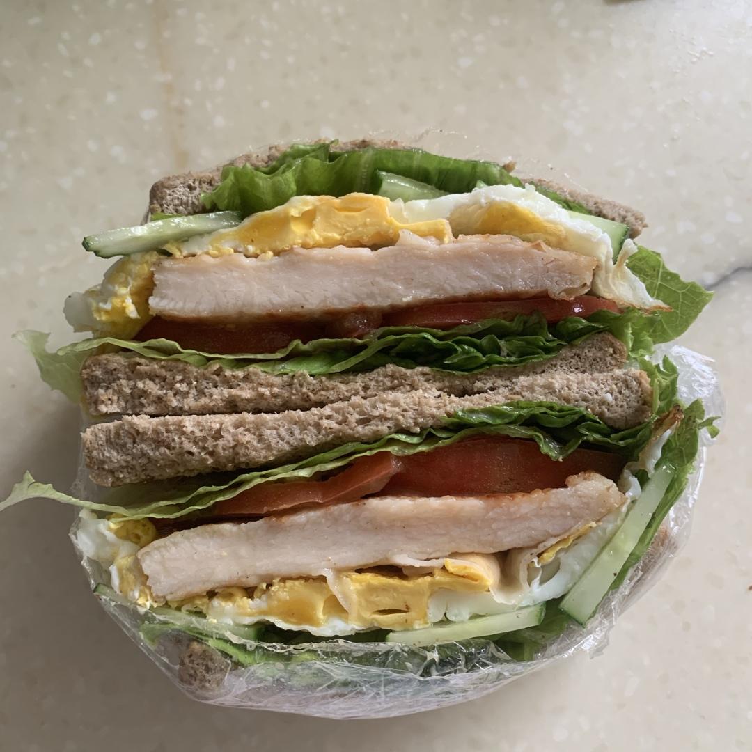 爆浆鸡排三明治