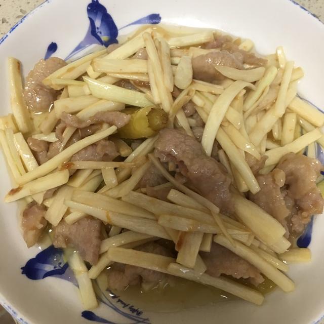 高笋炒肉丝