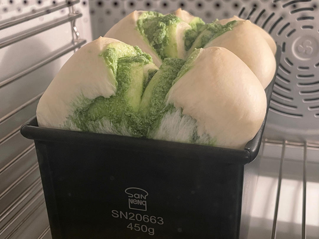 抹茶奶酥小金砖（70%中种吐司）