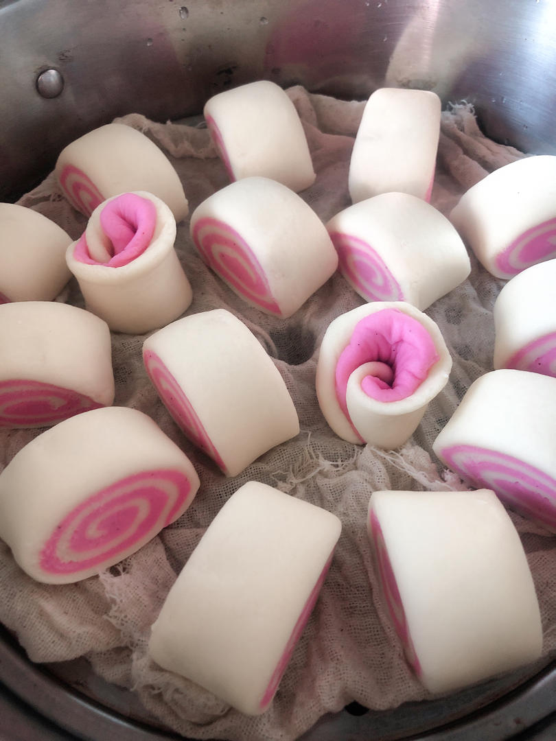 cherish某丽做的双色刀切馒头