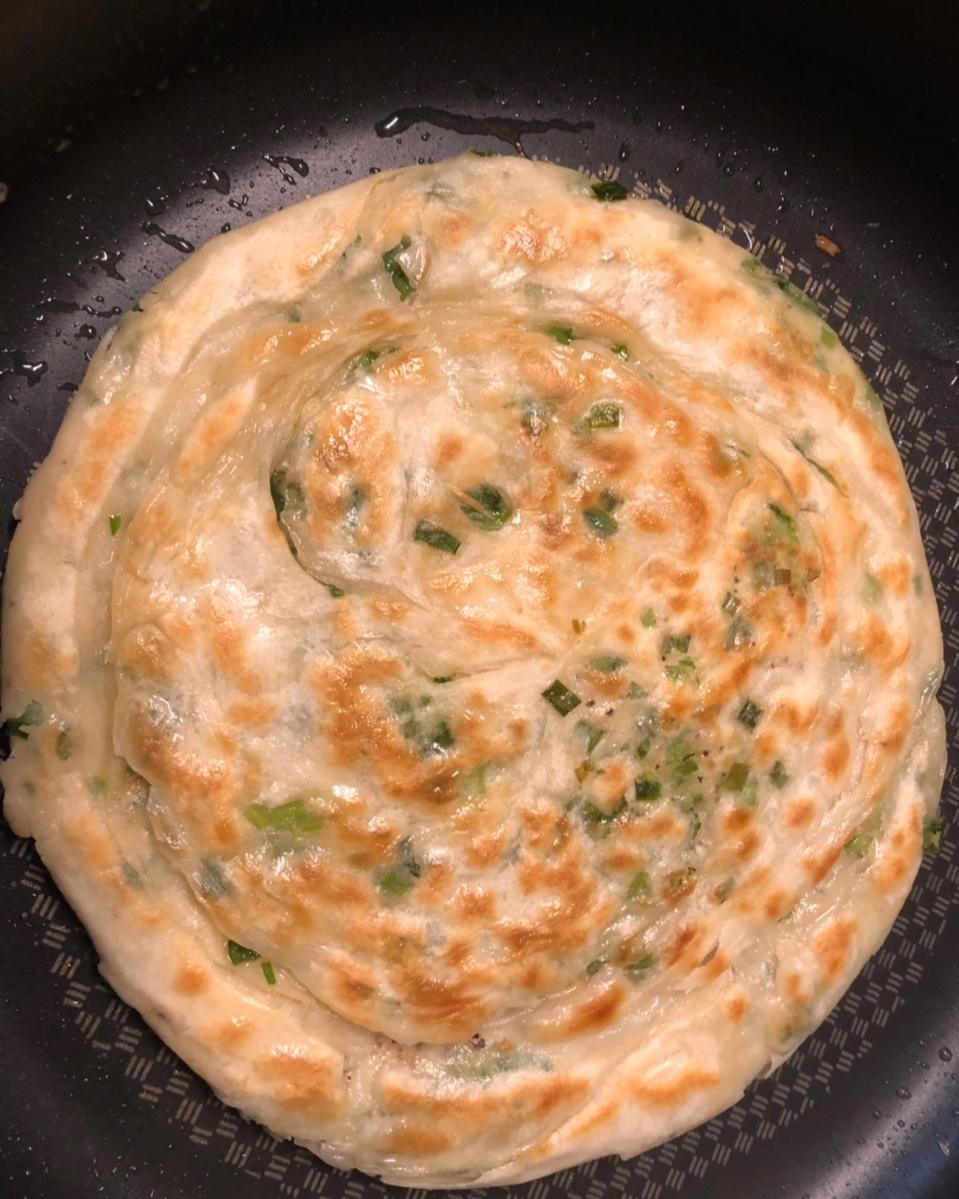 全麦发面葱油饼