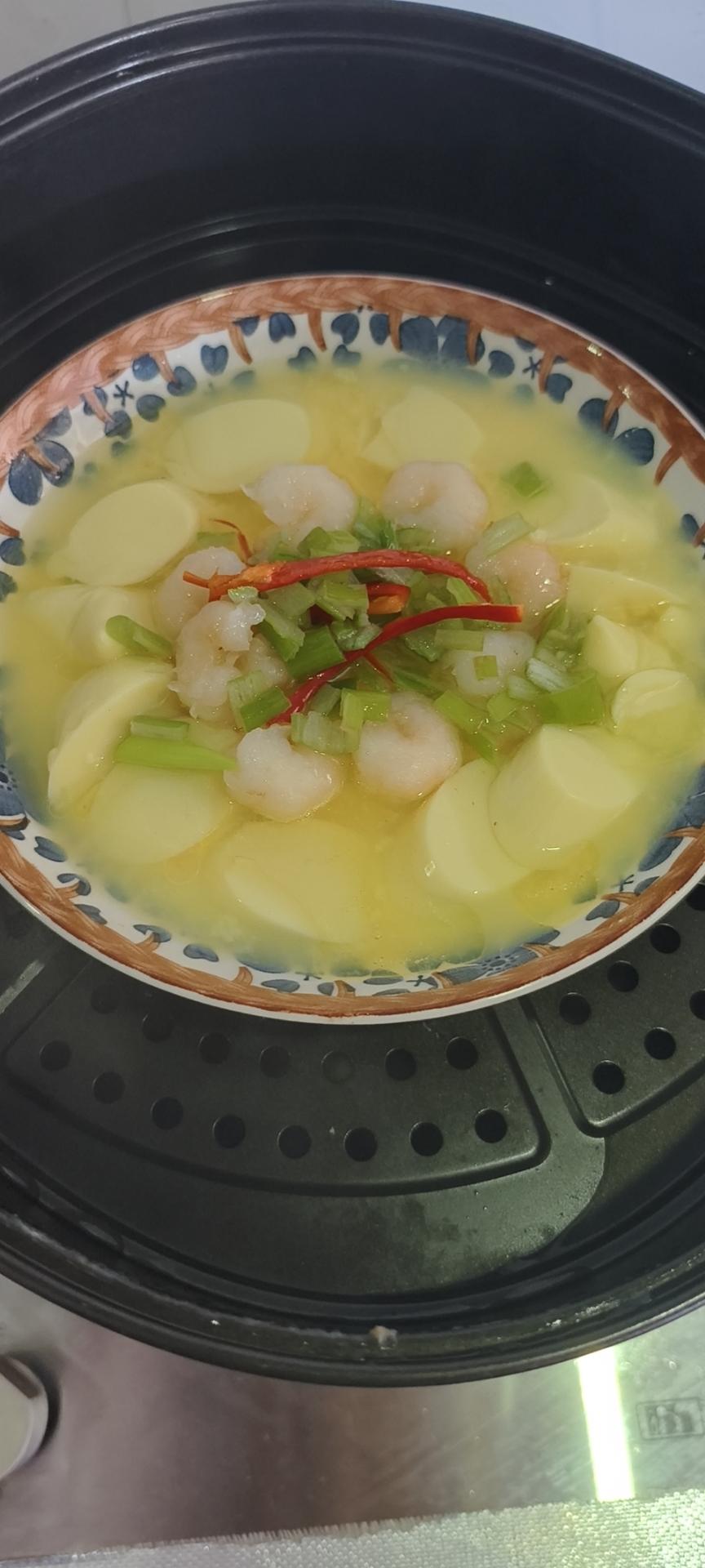 玉子豆腐虾仁蒸蛋