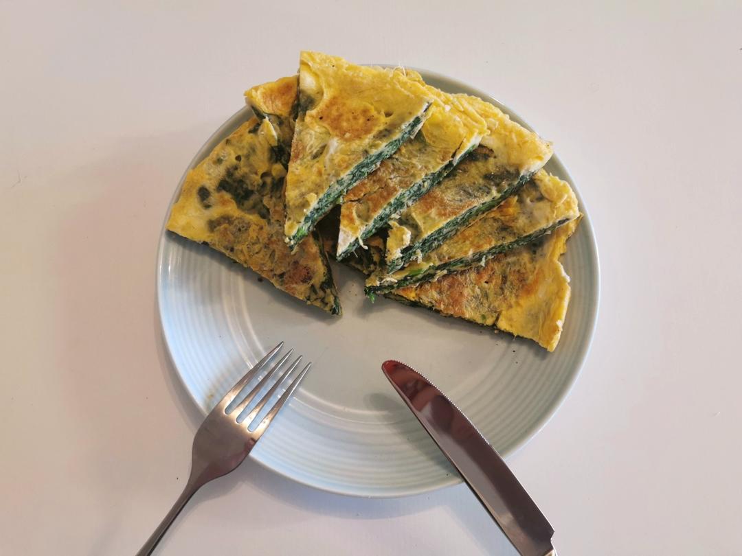菠菜鸡蛋饼