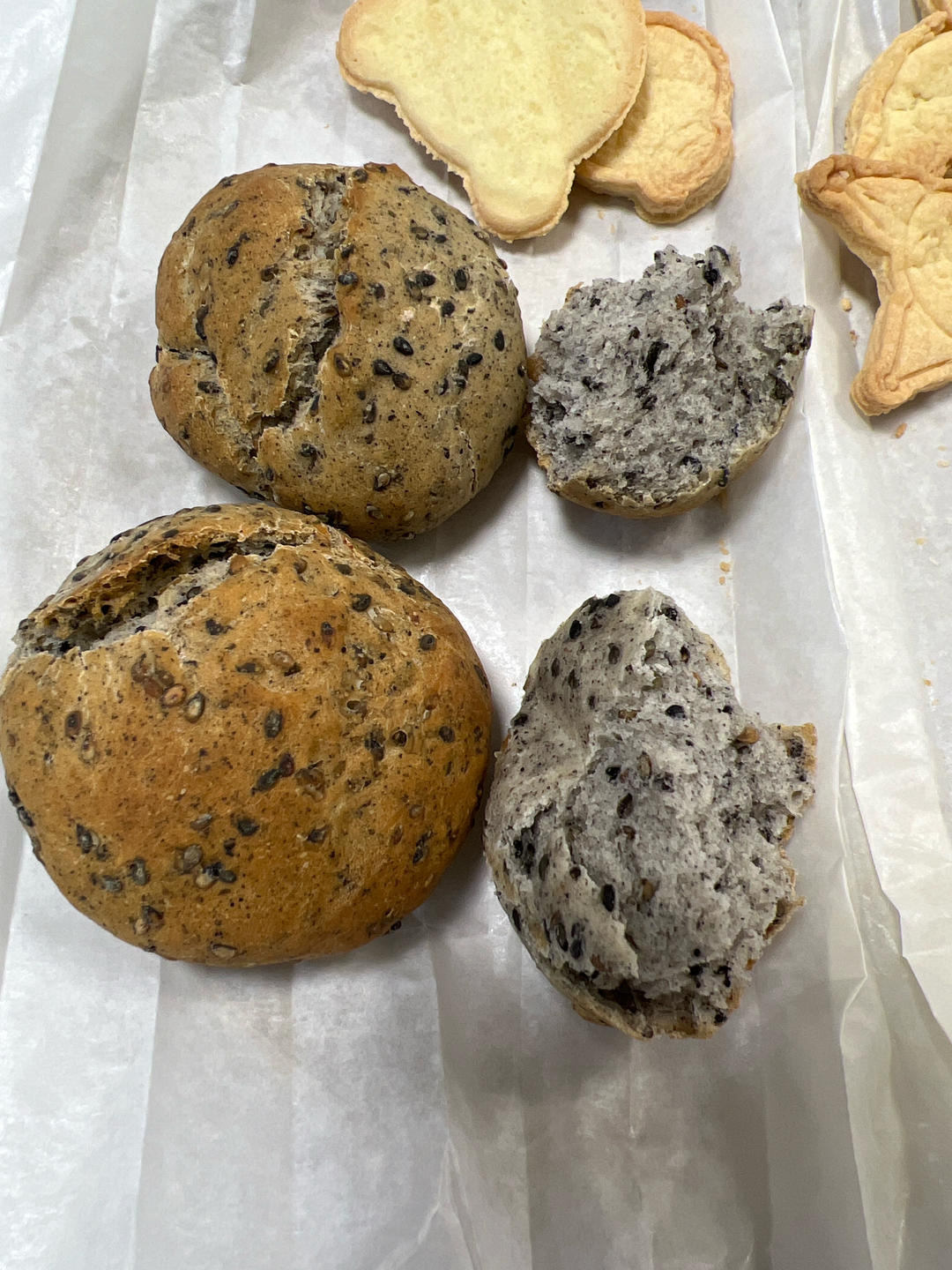 黑芝麻全麦餐包 100%纯全麦