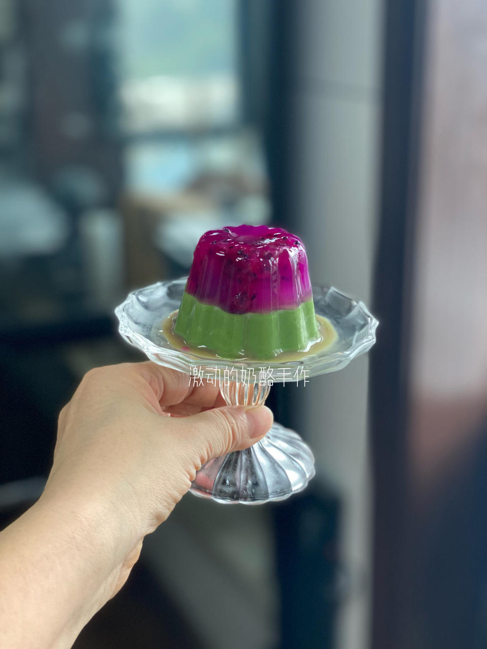 适合夏天抹茶奶冻和水晶果冻！好看更好吃！