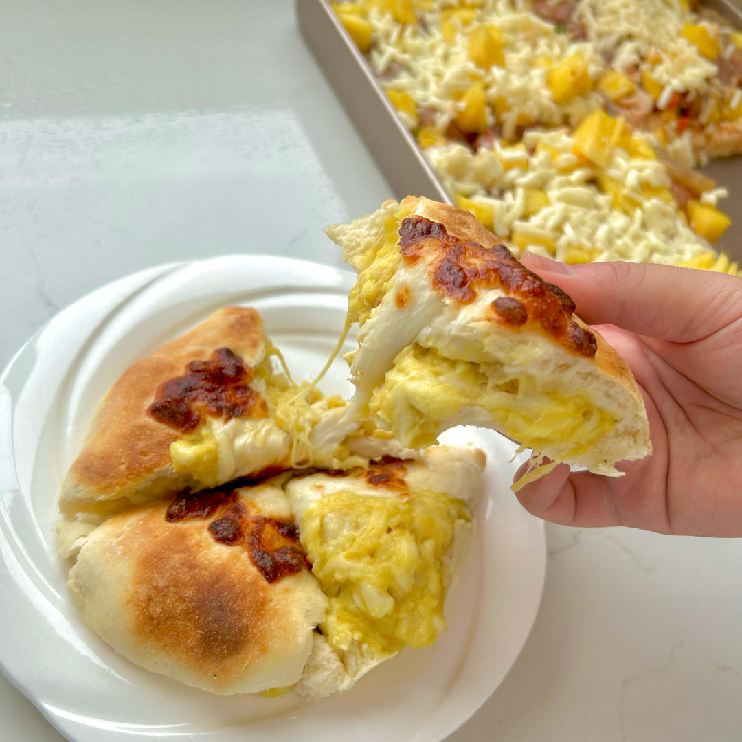 爆浆芝士榴莲饼