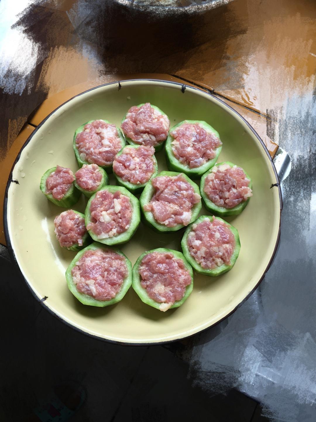 丝瓜酿肉的做法