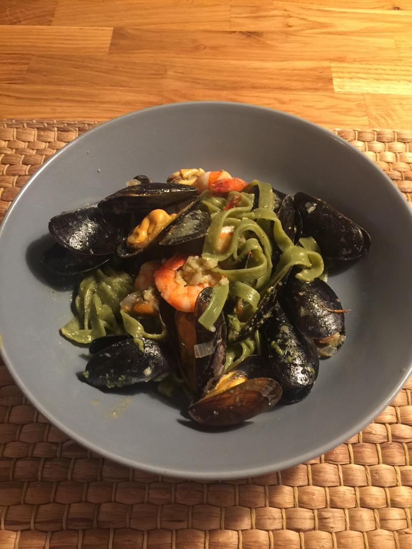 罗勒海鲜意面🍝