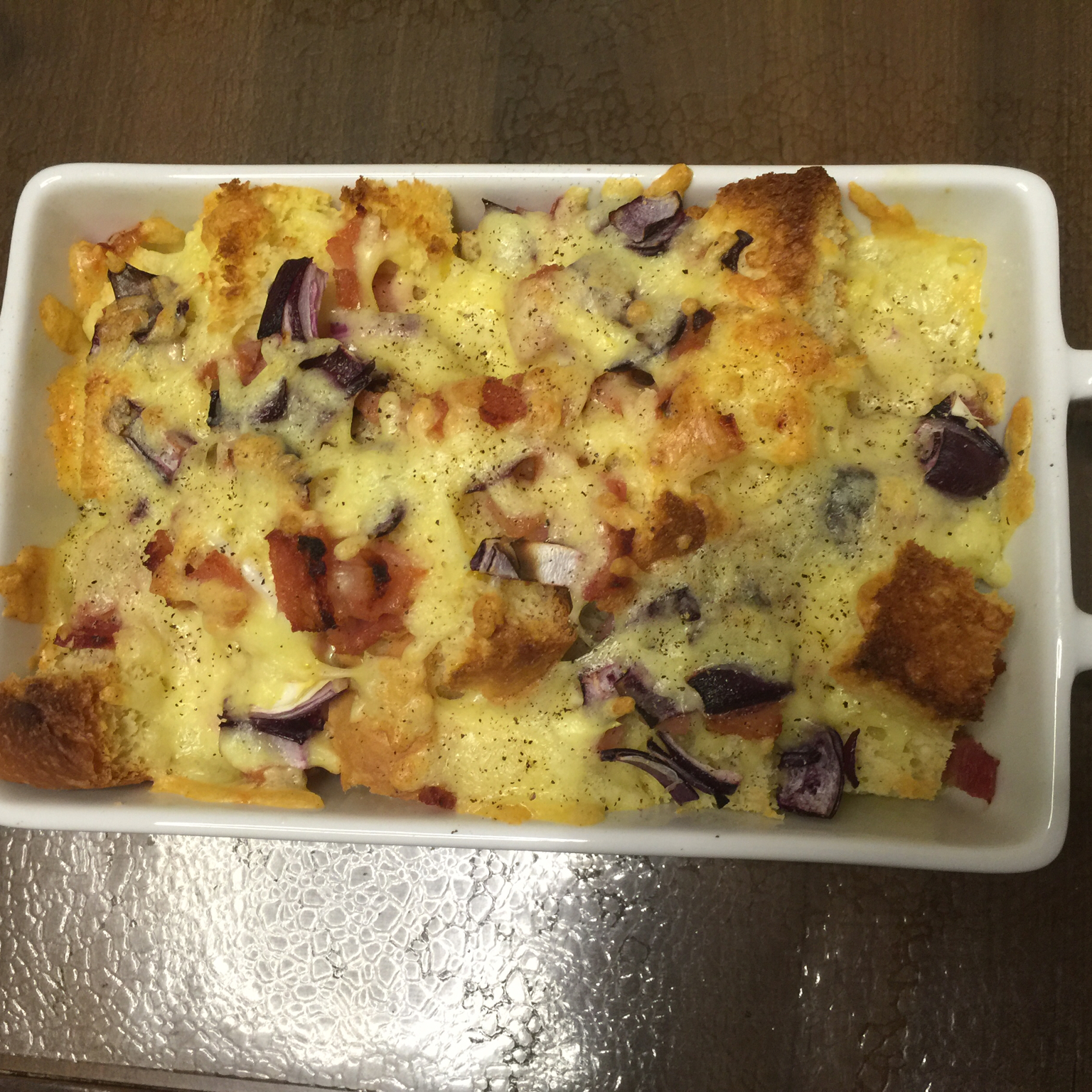 咸焗奶酪面包布丁