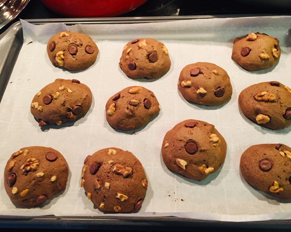 普粉做巧克力核桃饼干 （美式Cookies）的做法 步骤8