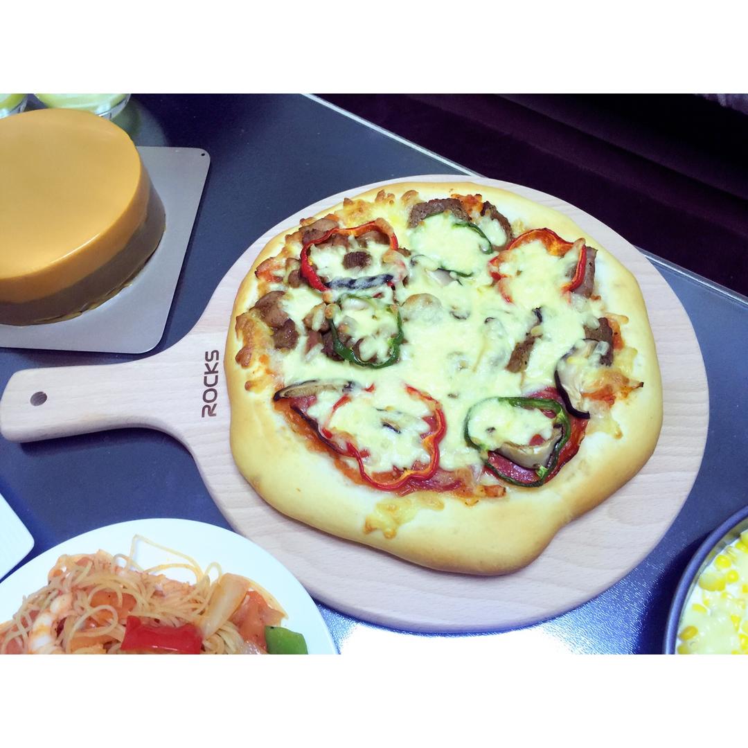 10寸金玉满堂披萨🍕＆披萨用番茄酱的制作过程（配图）