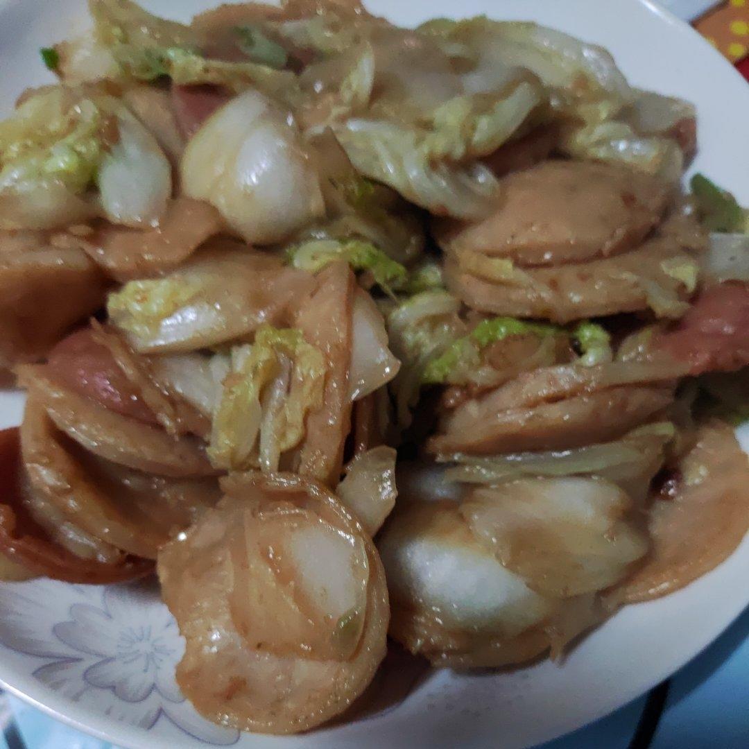 大白菜炒香肠