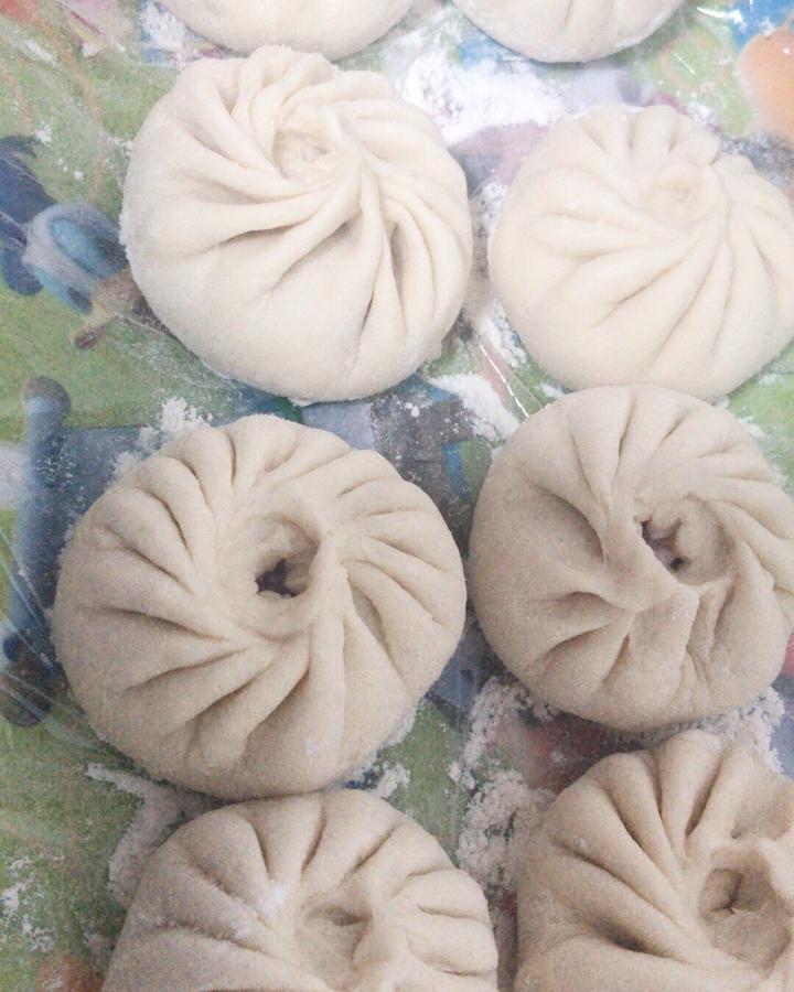 韭菜白菜猪肉包子（附视频。一次性发酵。）