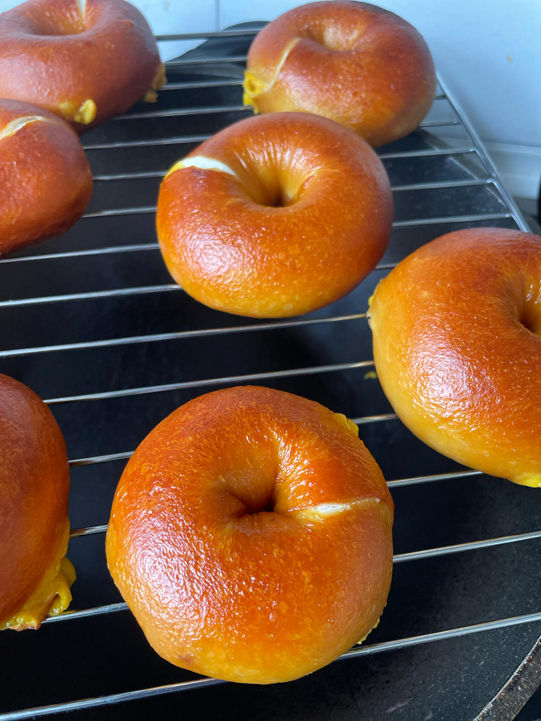 培根芝士碱水贝果