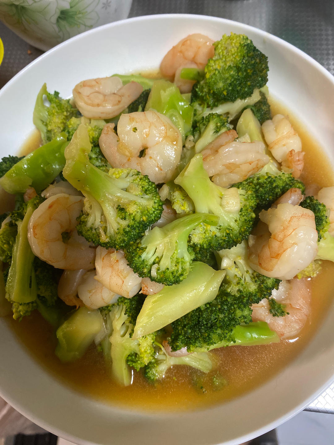 减肥去脂的西兰花炒虾仁