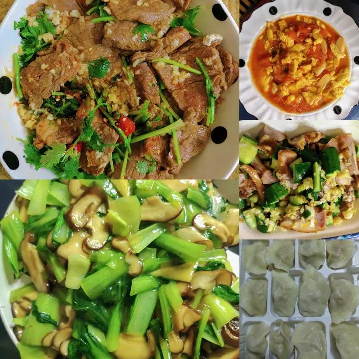 油菜炒香菇