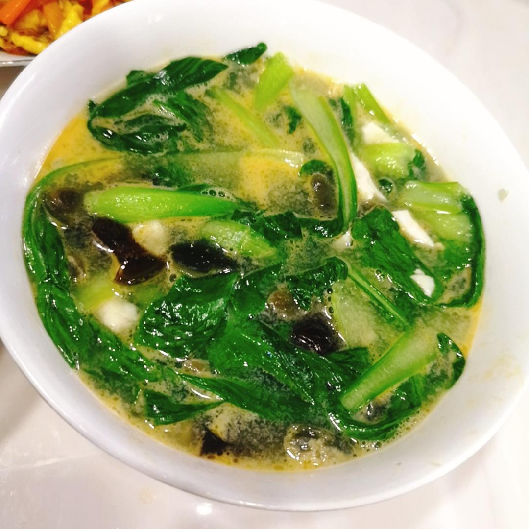 鲜掉眉毛的超快手素食上汤鸡毛菜