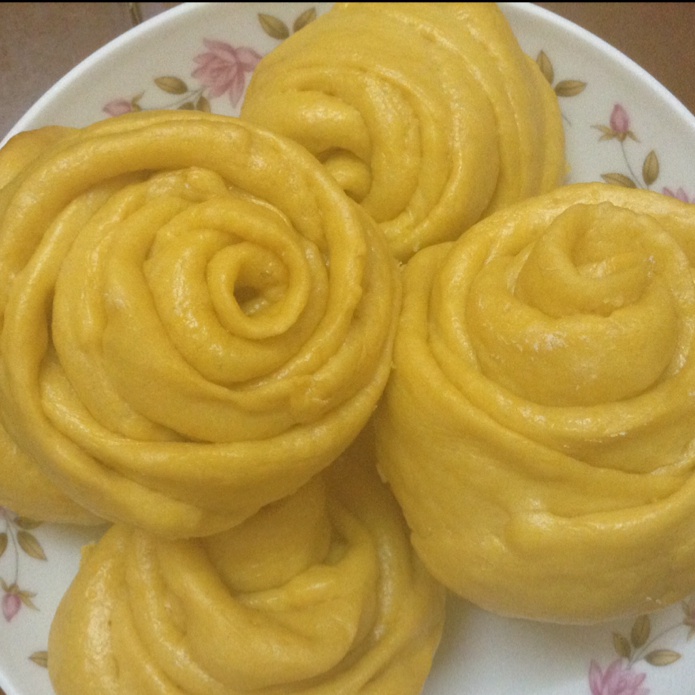 南瓜玫瑰花馒头