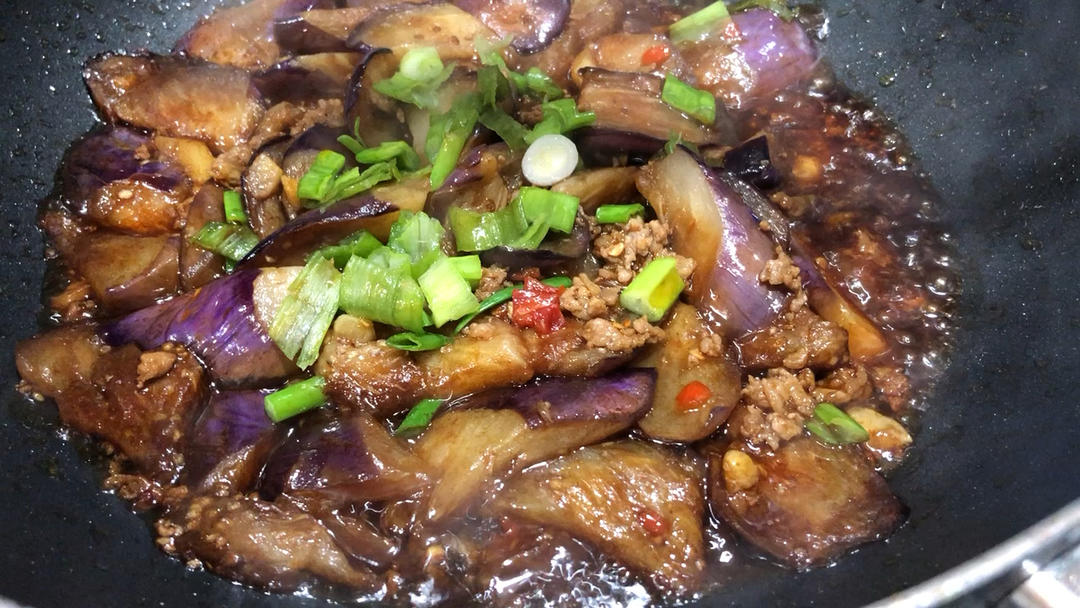 红烧肉沫茄子