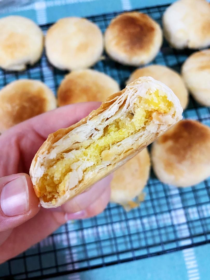 酥皮绿豆饼   酥得掉渣渣