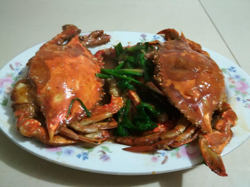 姜葱炒梭子蟹