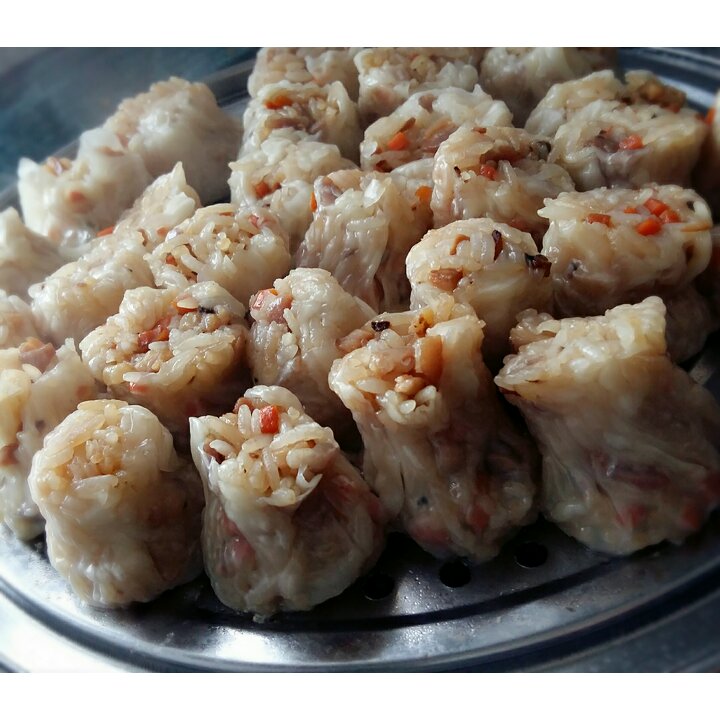 馄饨皮糯米烧麦