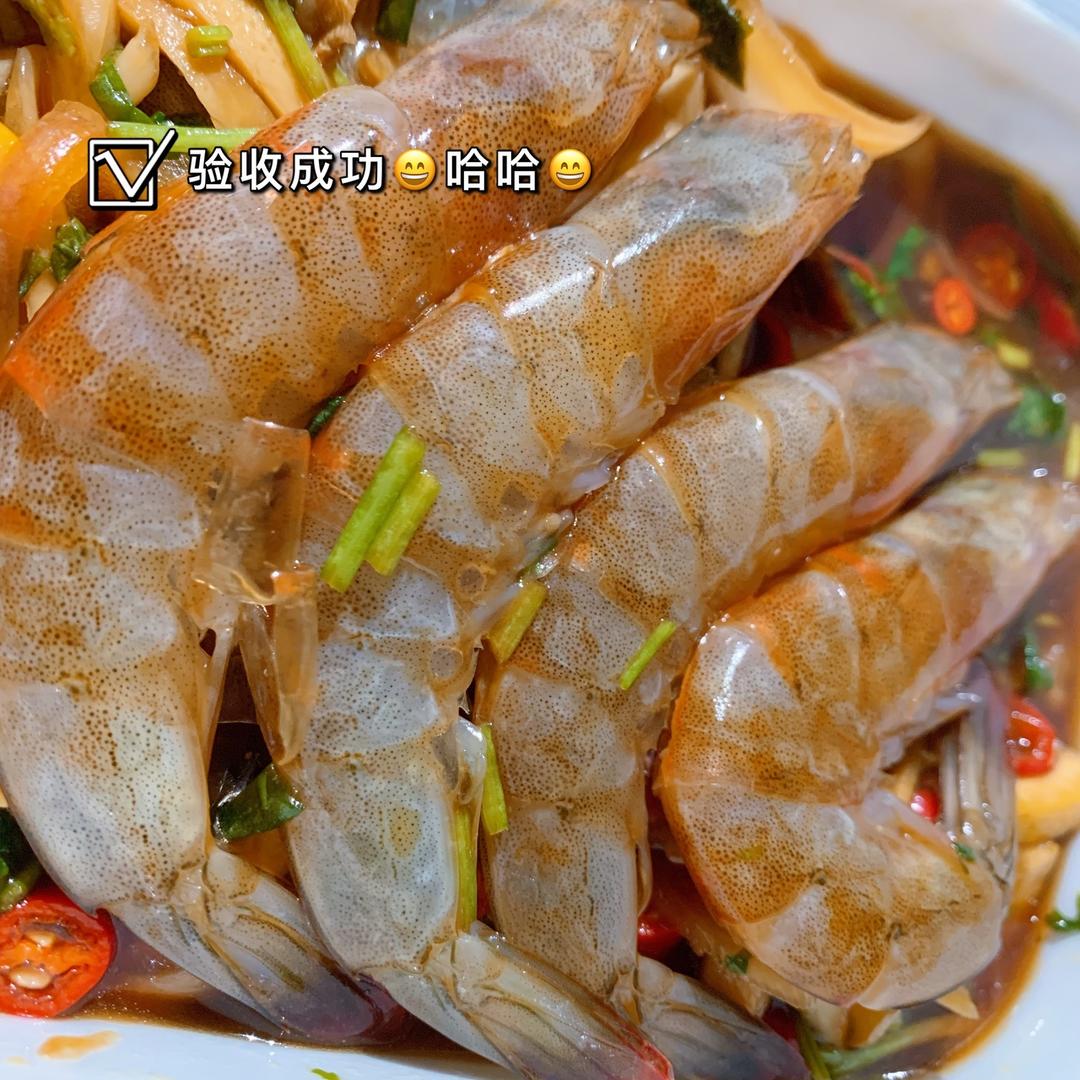生呛虾（明虾）的做法