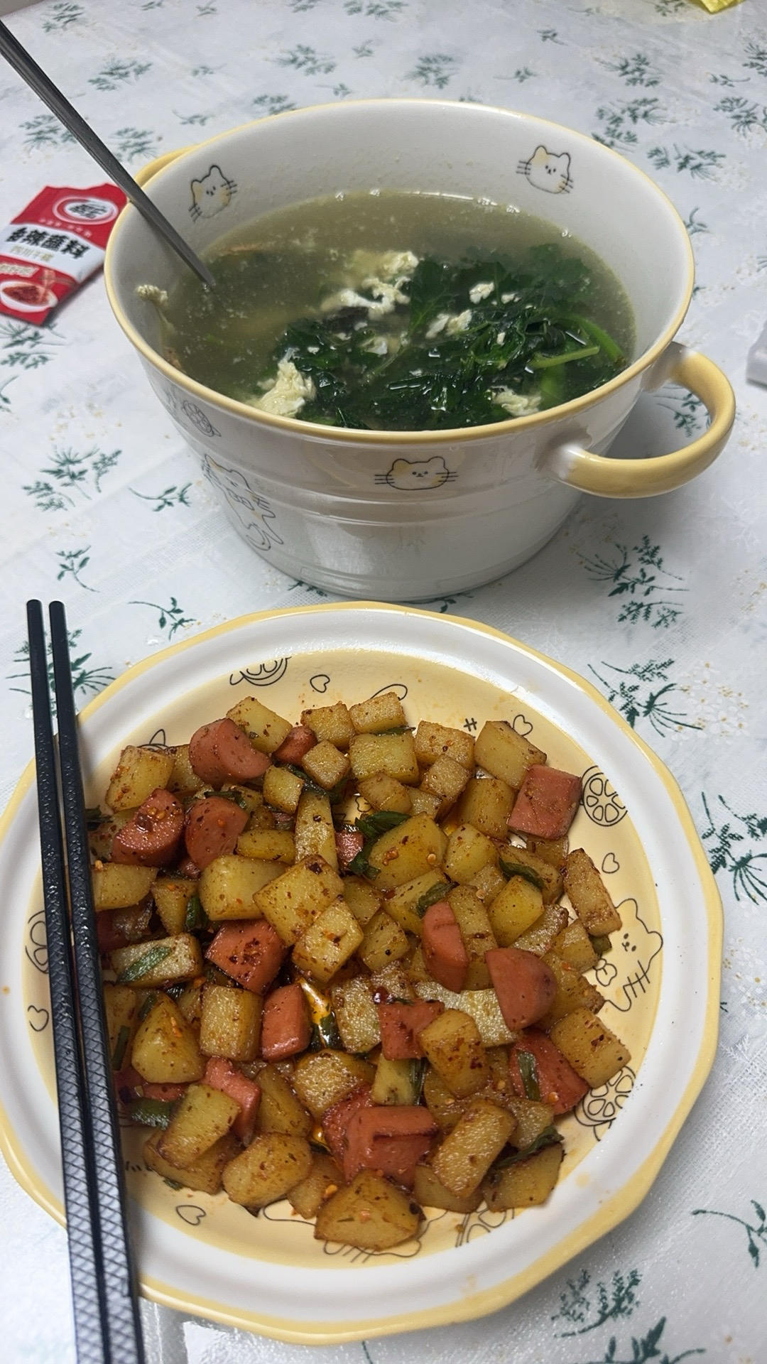 烧烤风味的土豆小香肠