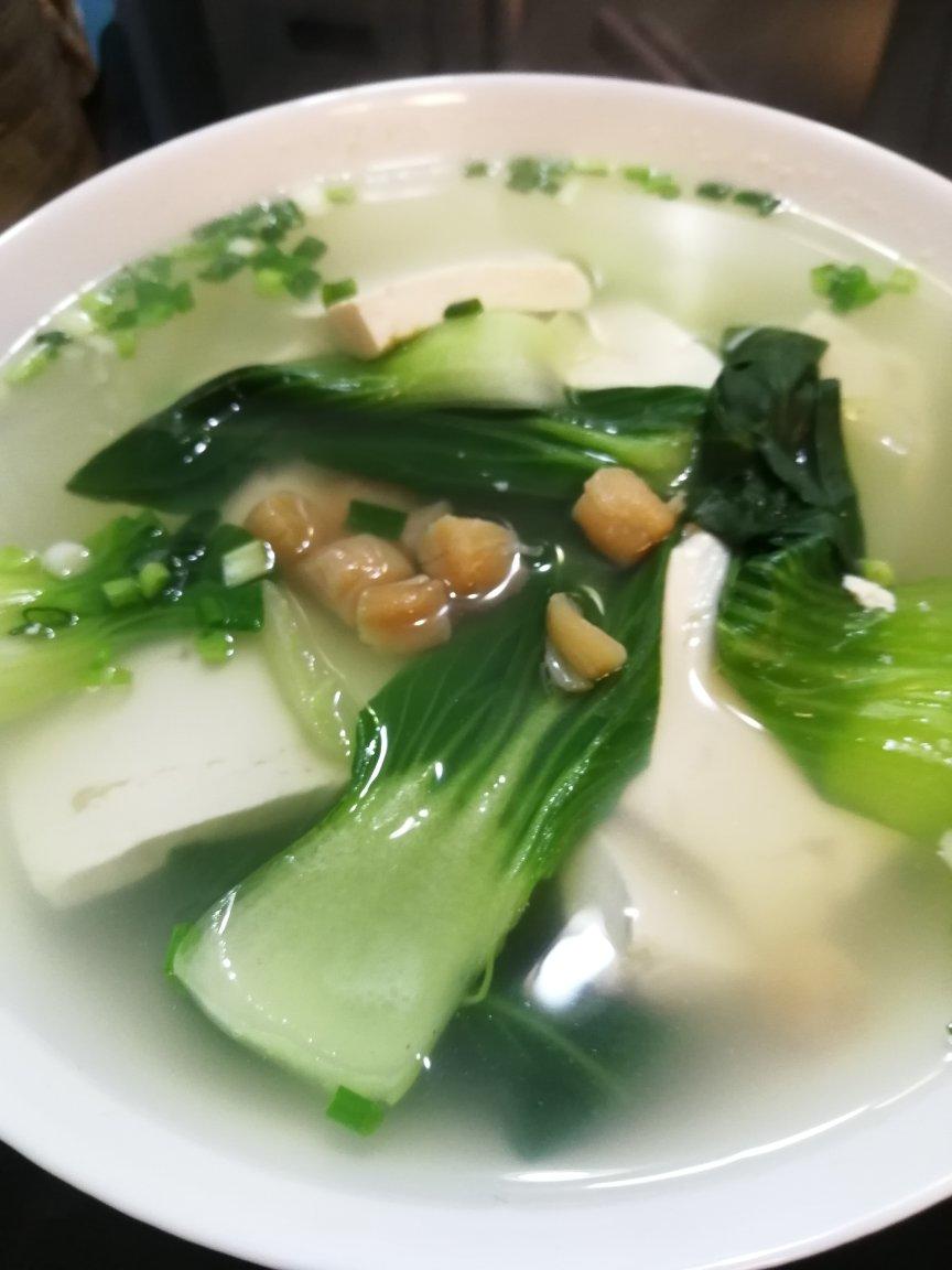 小聚山林做的青菜豆腐汤